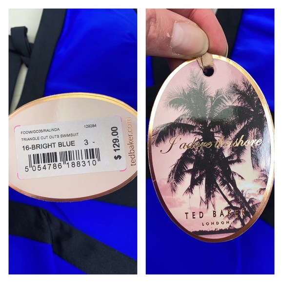 TED BAKER LONDON Triangle Cutout OnePiece Swimsuit - Picture 11 of 13